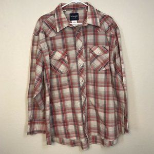 Wrangler Wrancher Men's Pearl Snap Size 19x35